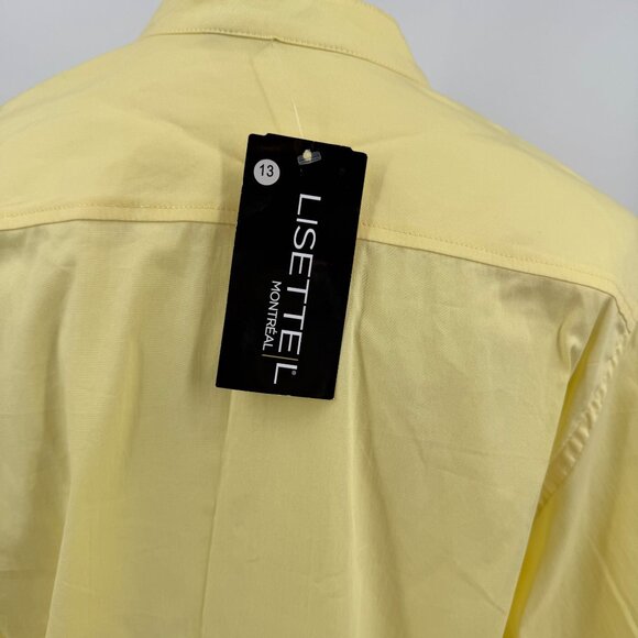 Lisette Montreal Womens Yellow Buttonup Blouse M Cotton Blend - Picture 6 of 14